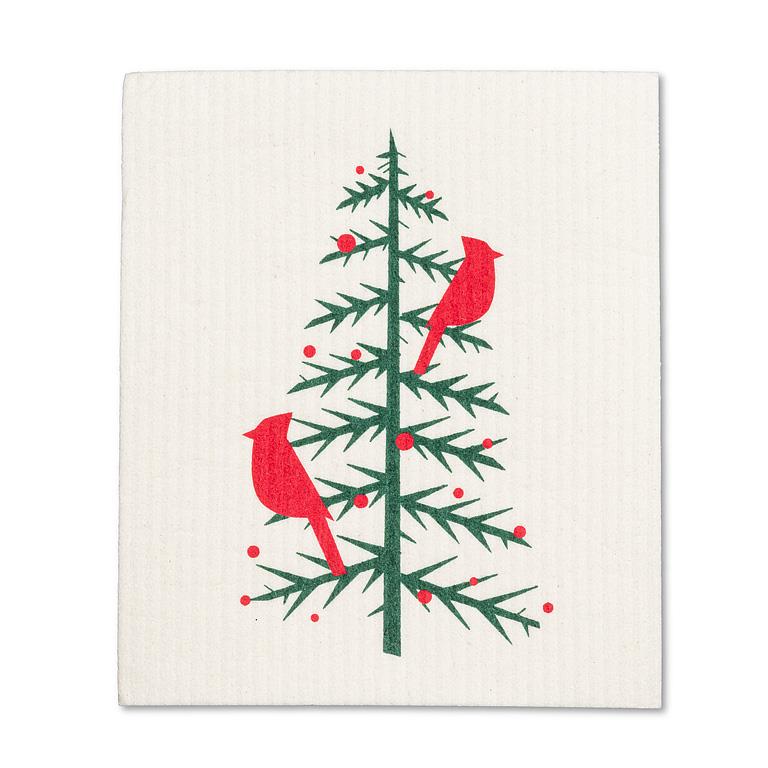 Cardinal In a Tree Swedish Dish Cloth