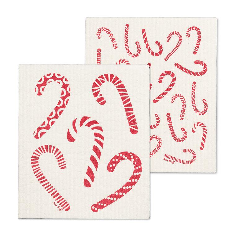 Candy Cane Swedish Dish Cloth