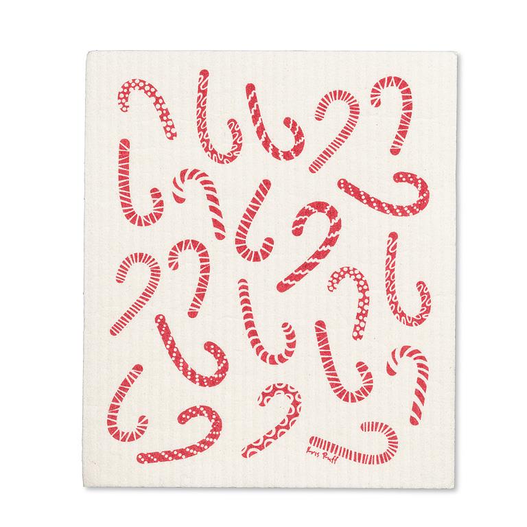 Candy Cane Swedish Dish Cloth