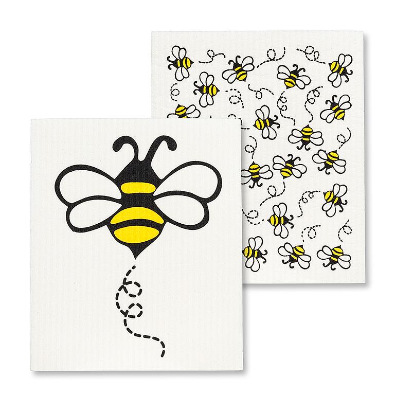 Bee & Beehive Swedish Dishcloth
