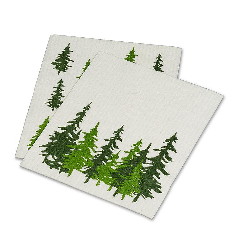 Evergreen Forest Swedish Dish Cloths
