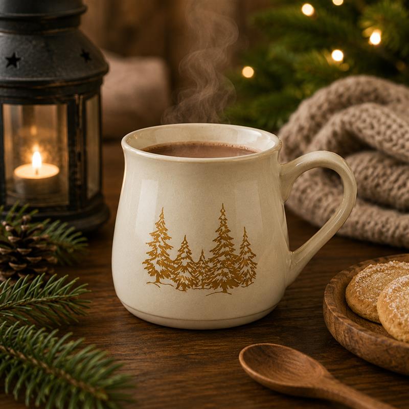 Pine Tree Mug with Wide Base