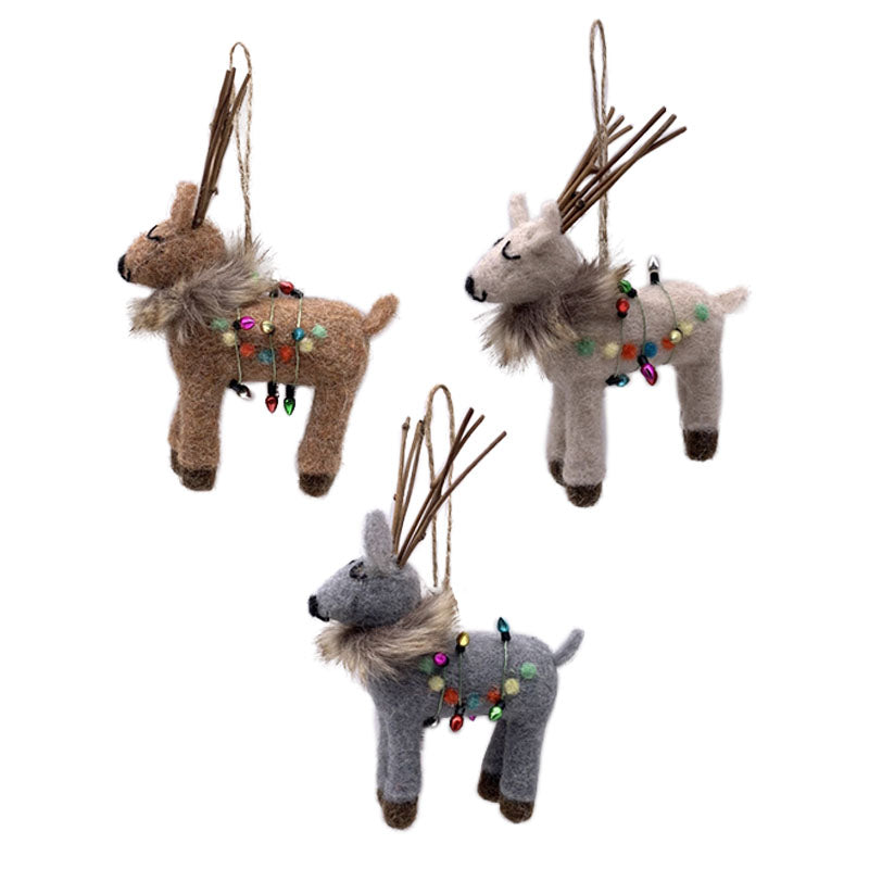 Felt Deer Ornaments