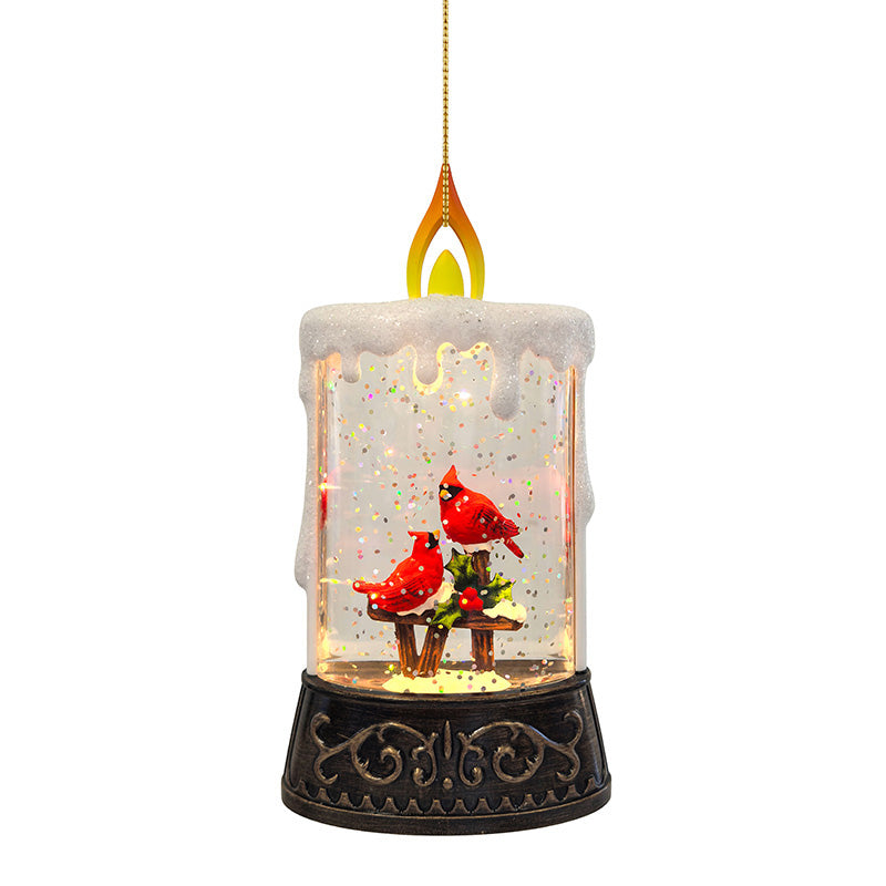 Mini Cardinal Candle Snowglobe