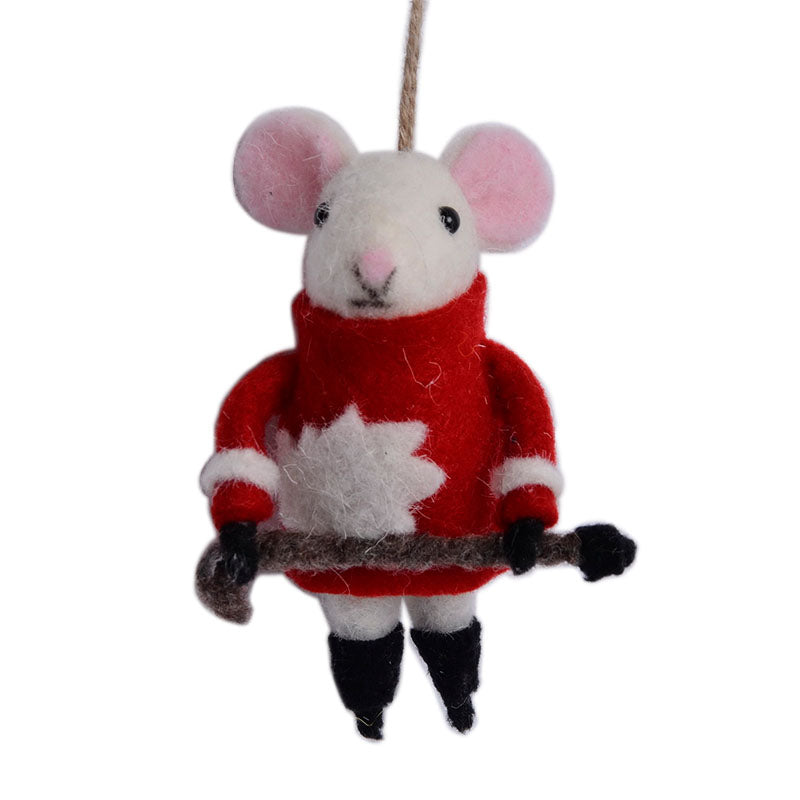 Hockey Player Mouse Ornament