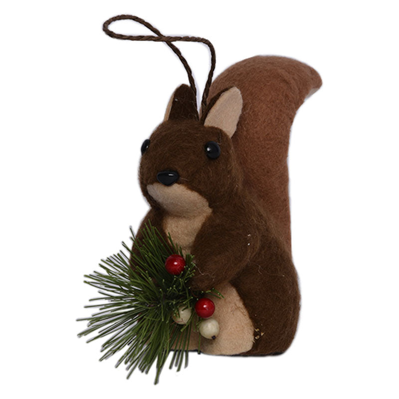 Squirrel Felt Ornament