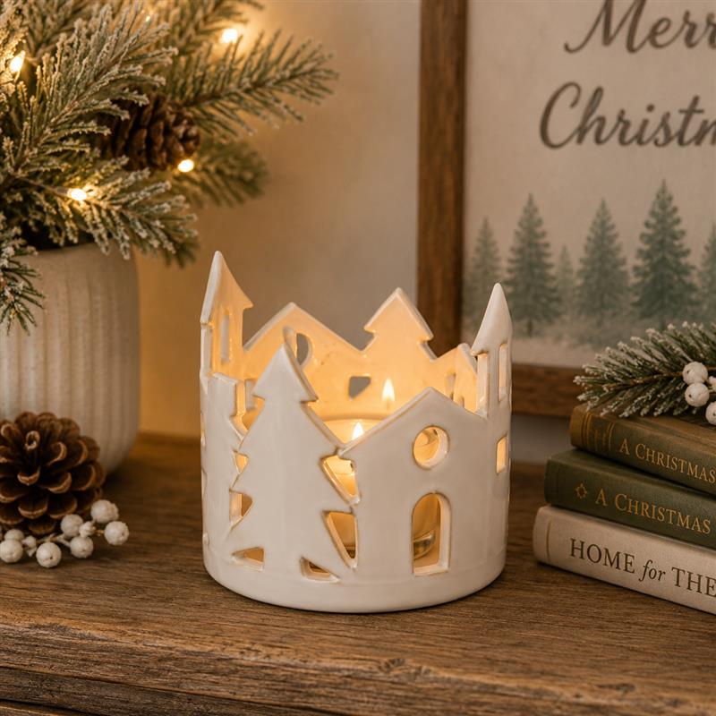 Christmas Village Candle Holder