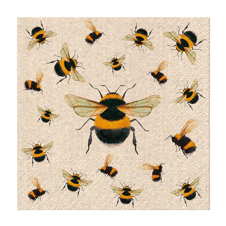 We Care Dancing Bees Paper Napkins