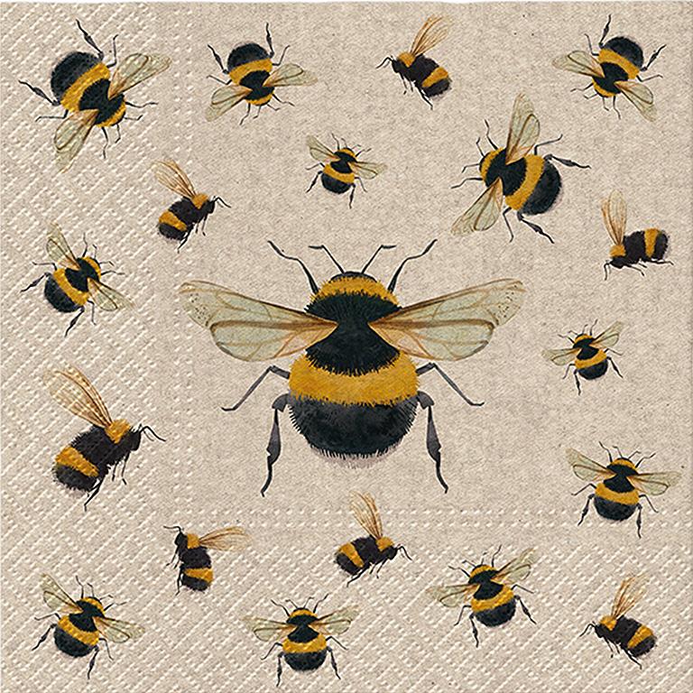 We Care Dancing Bees Paper Napkins