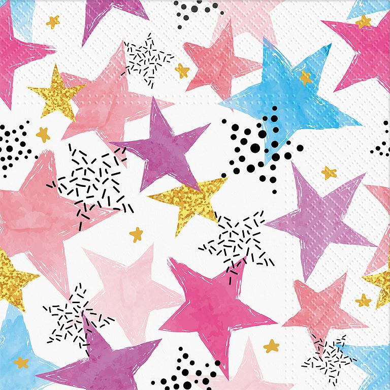Luncheon Napkin: Large Star Party Napkins