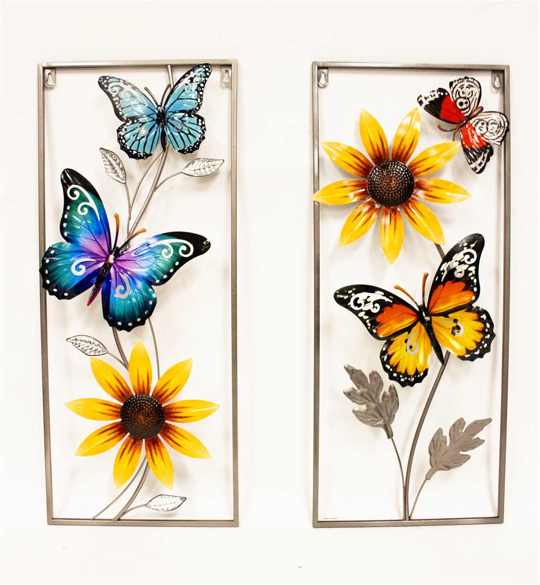 Butterfly Wall Art in Metal Frame