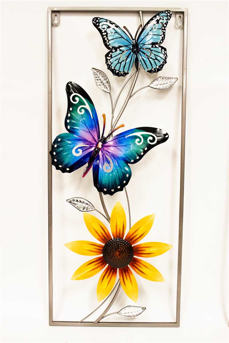 Butterfly Wall Art in Metal Frame