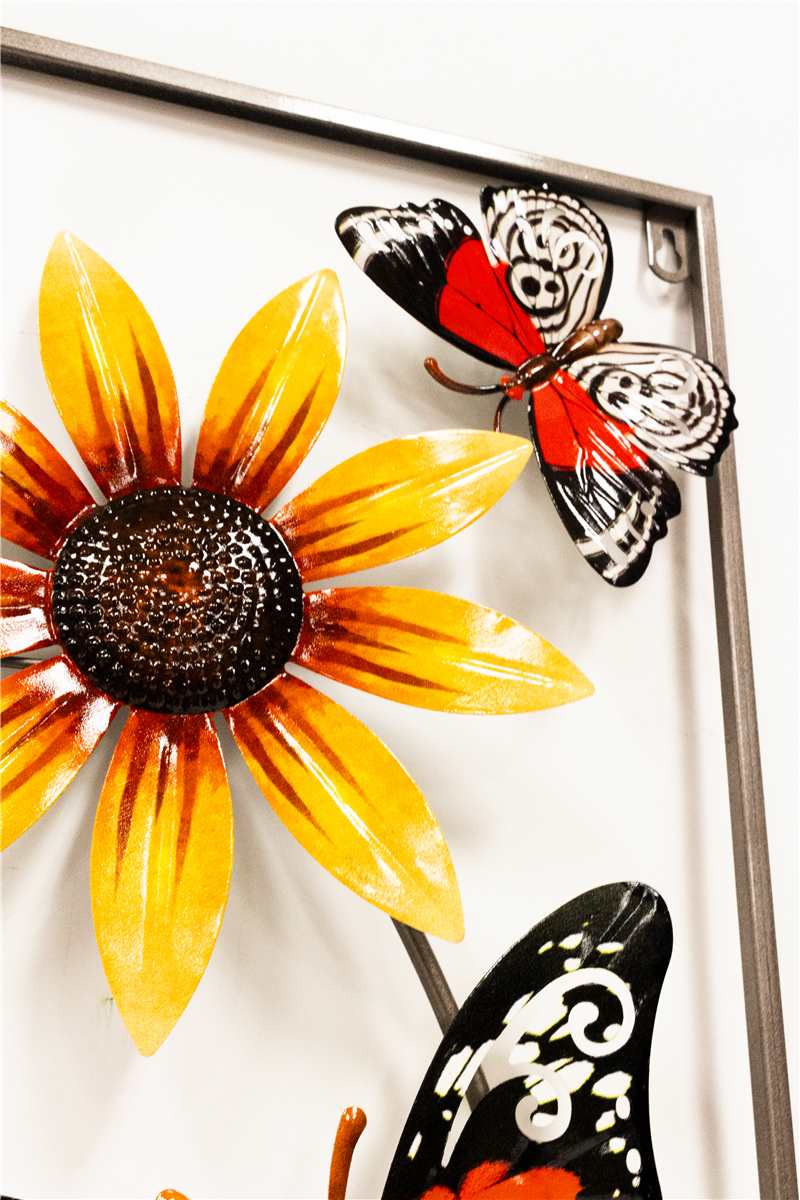 Butterfly Wall Art in Metal Frame