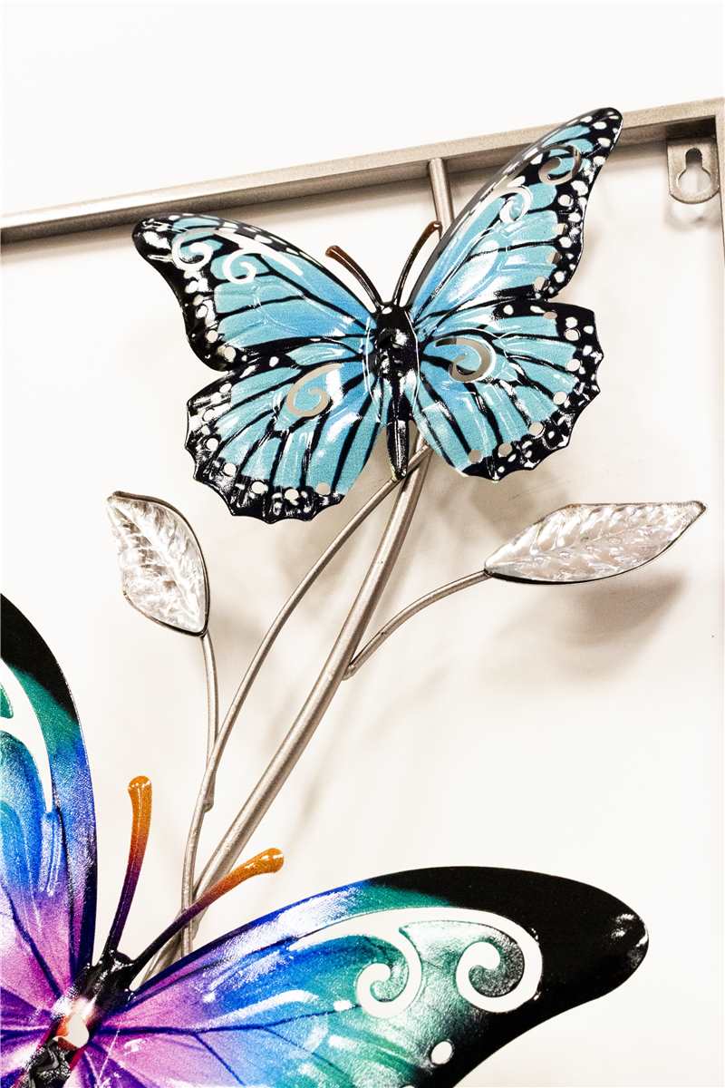 Butterfly Wall Art in Metal Frame