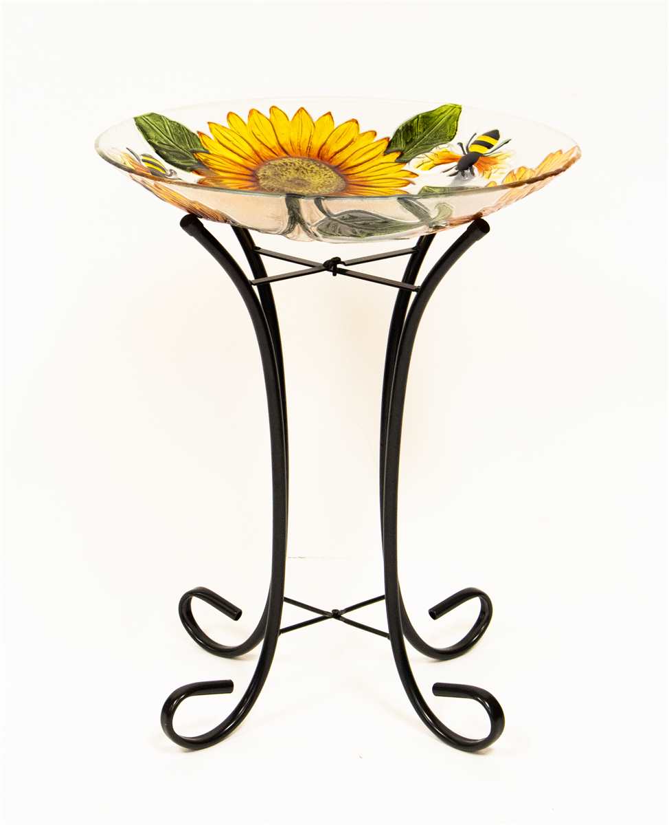 Glass Bird Bath