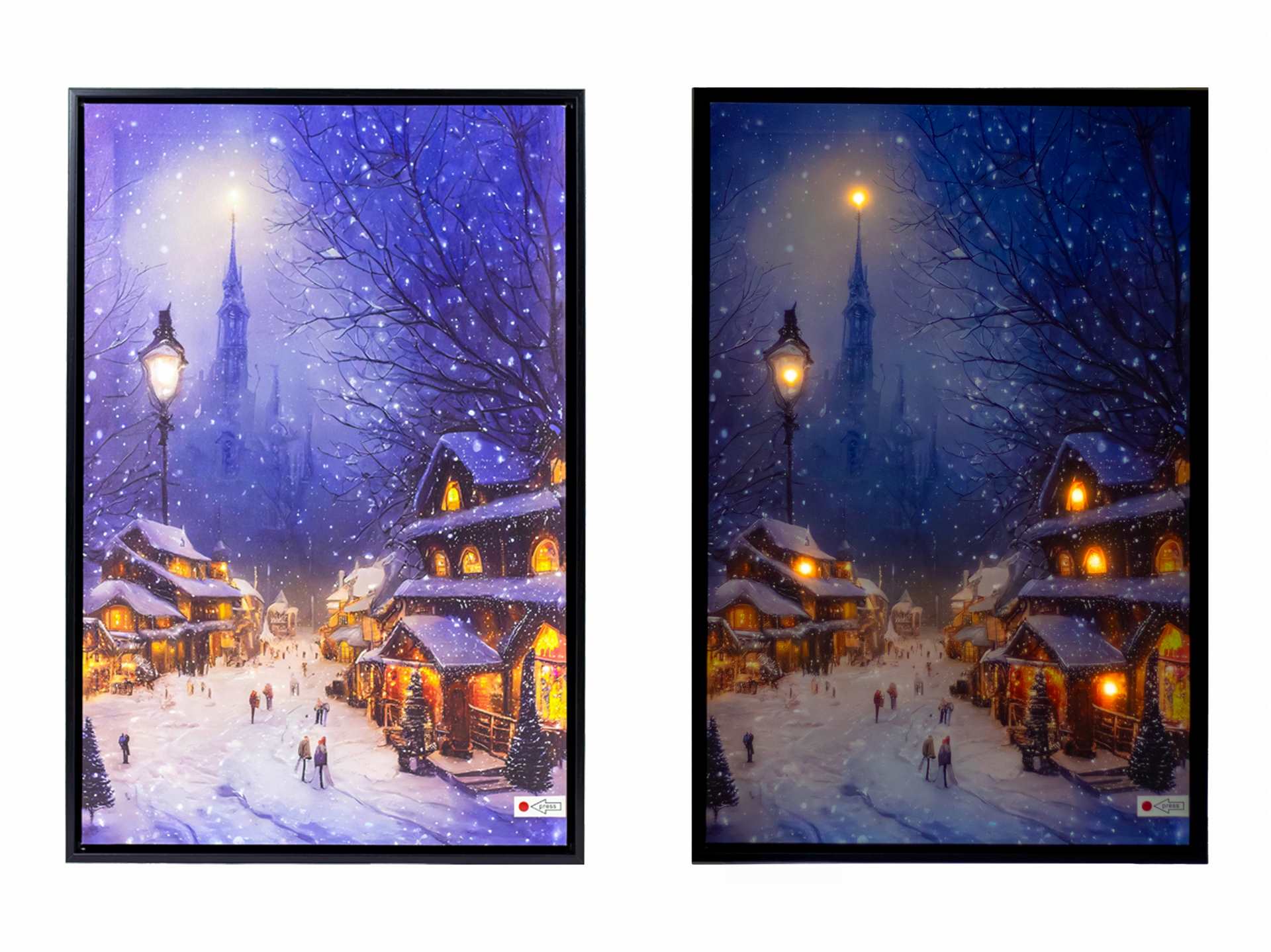 Lighted Winter City Scene