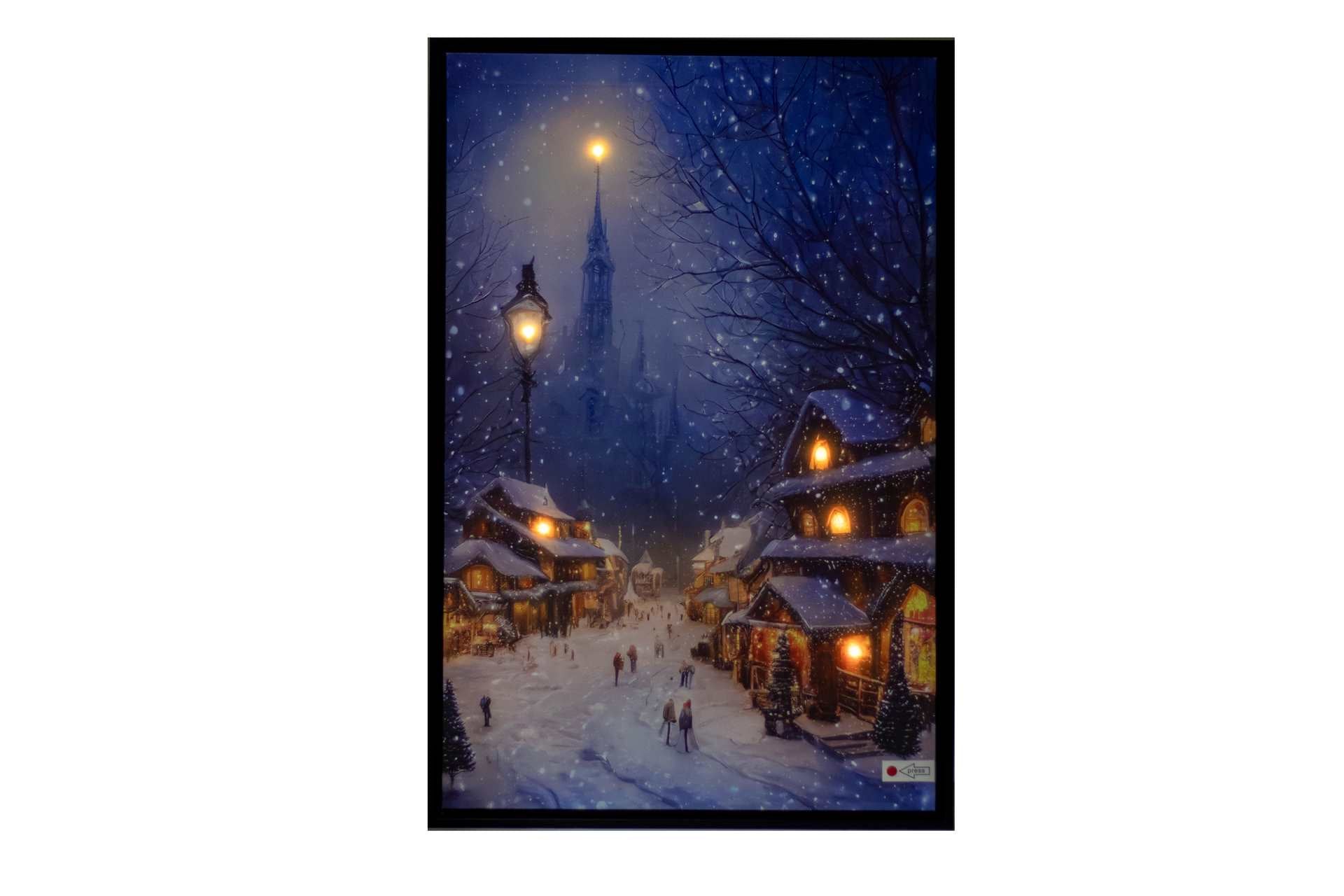 Lighted Winter City Scene