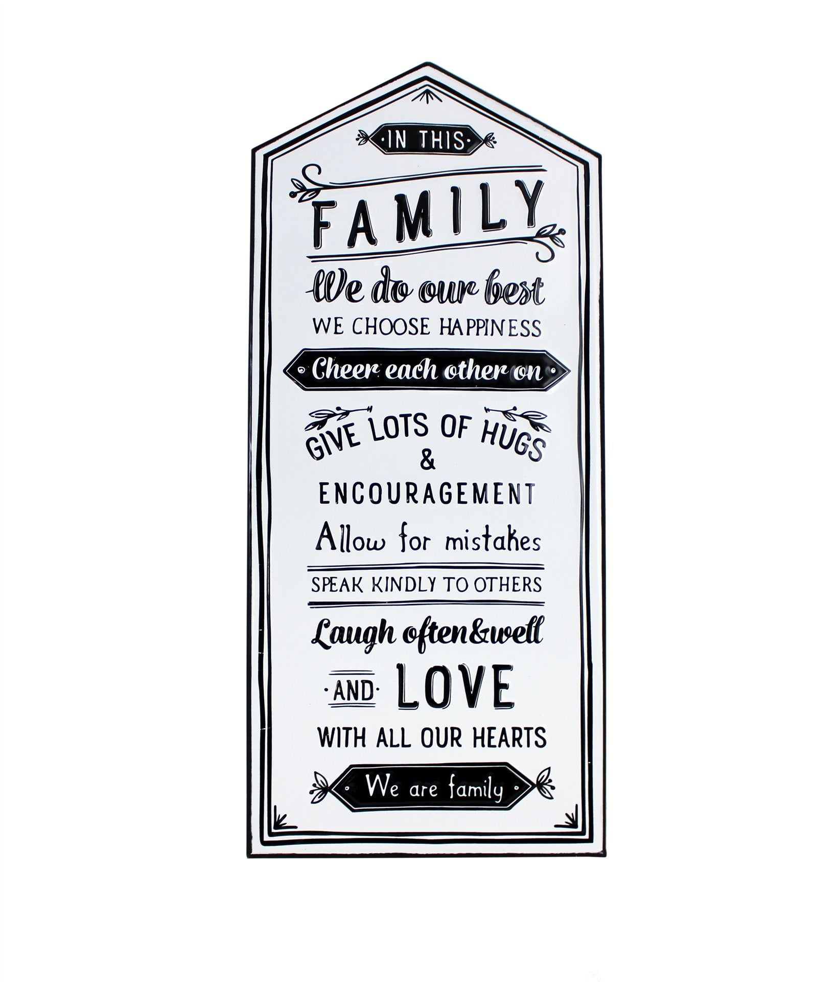 In This Family Enamel Sign