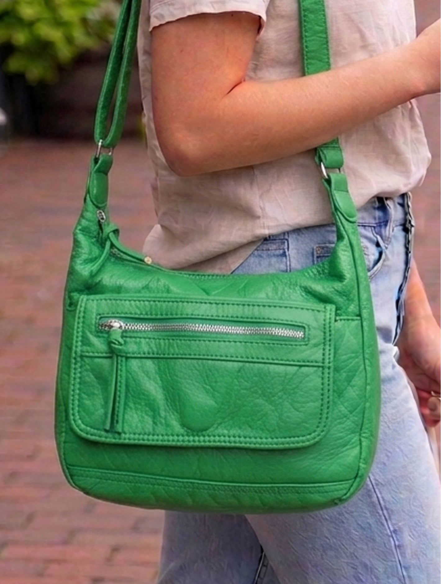 Faux Leather Satchel