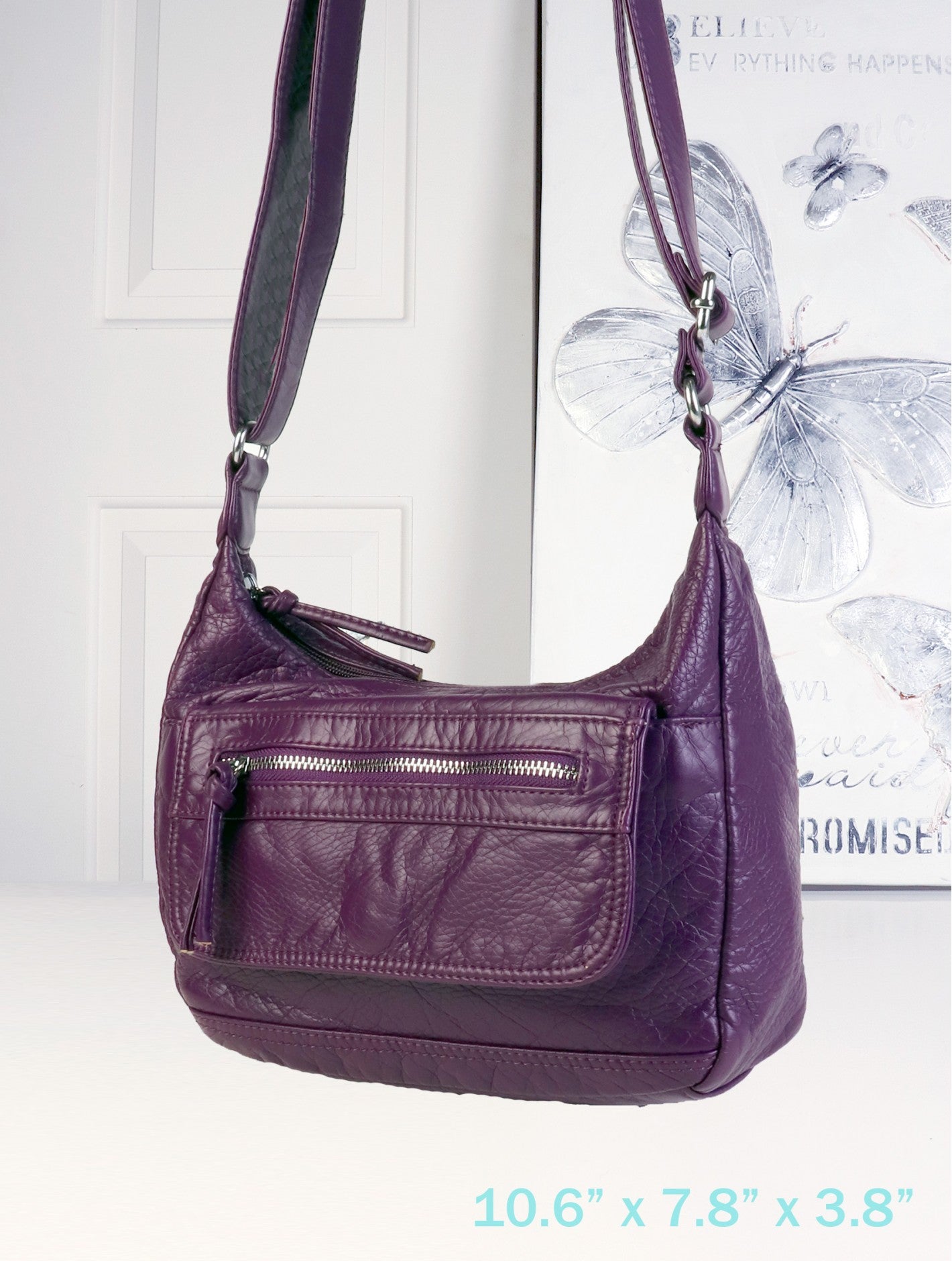 Faux Leather Satchel