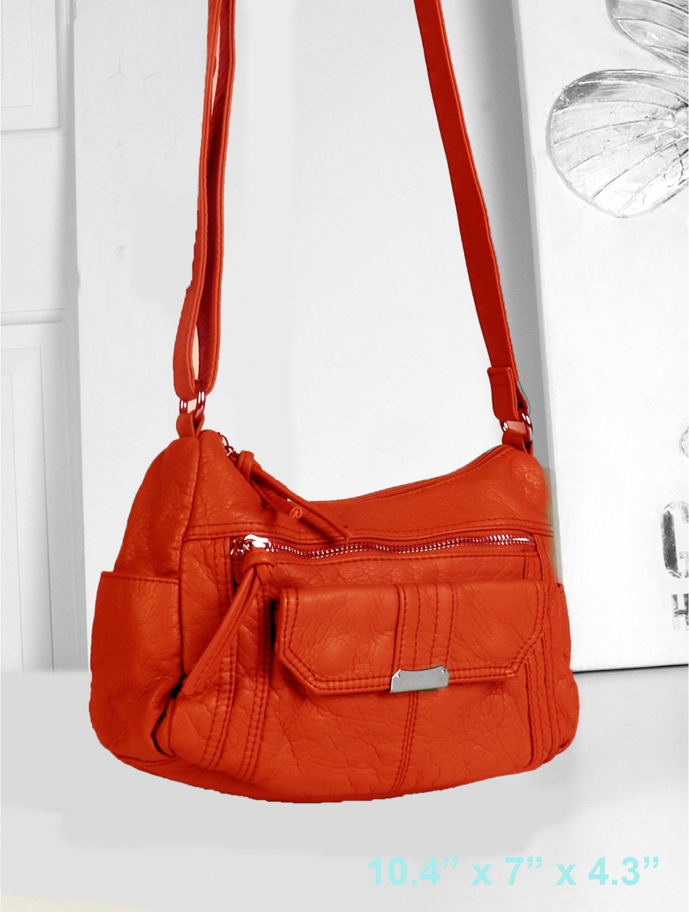 Faux Leather Satchel