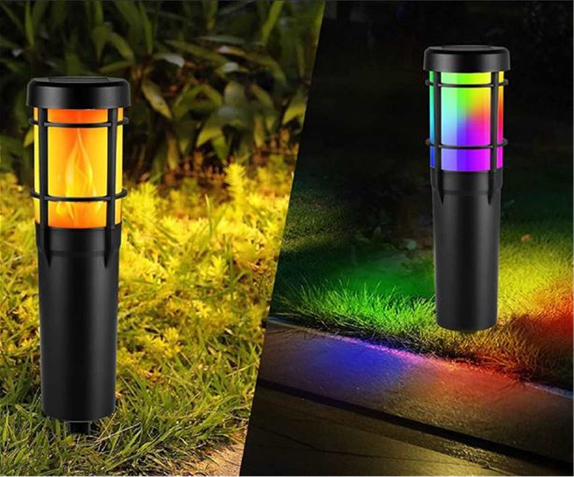 Solar Flame Garden Light