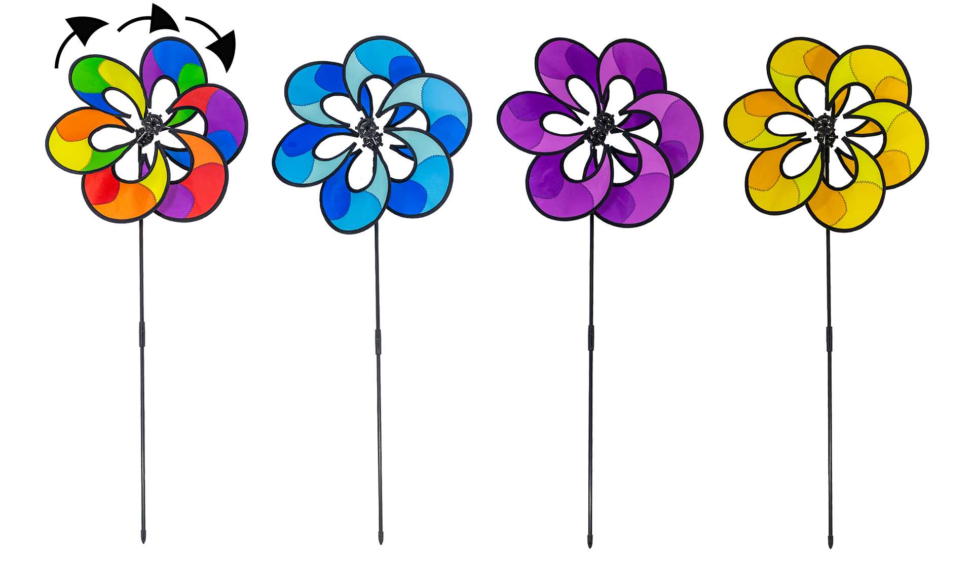 Spinner Flower Garden Stake