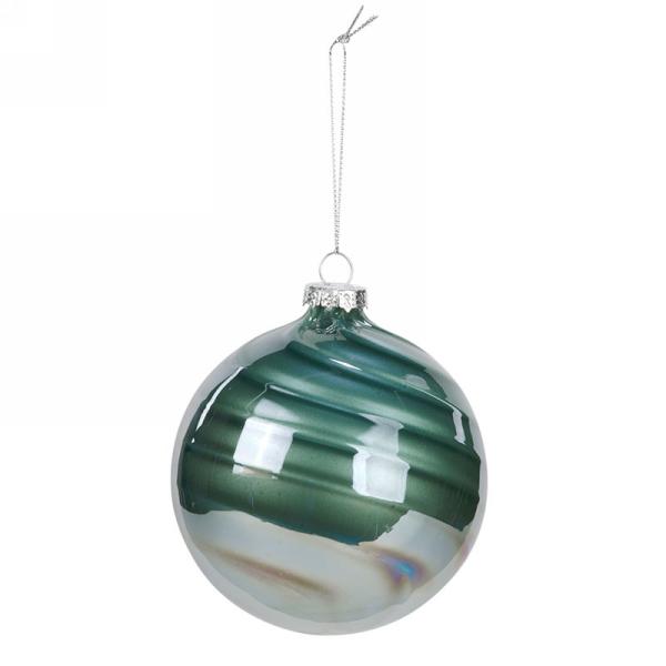 Green Swirl Ball Ornament