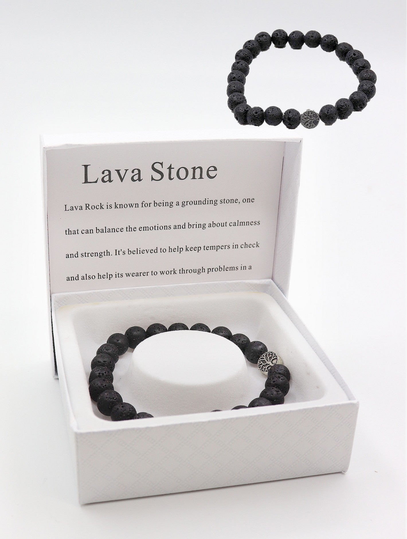 Blessing Bead Bracelet-Lava Stone