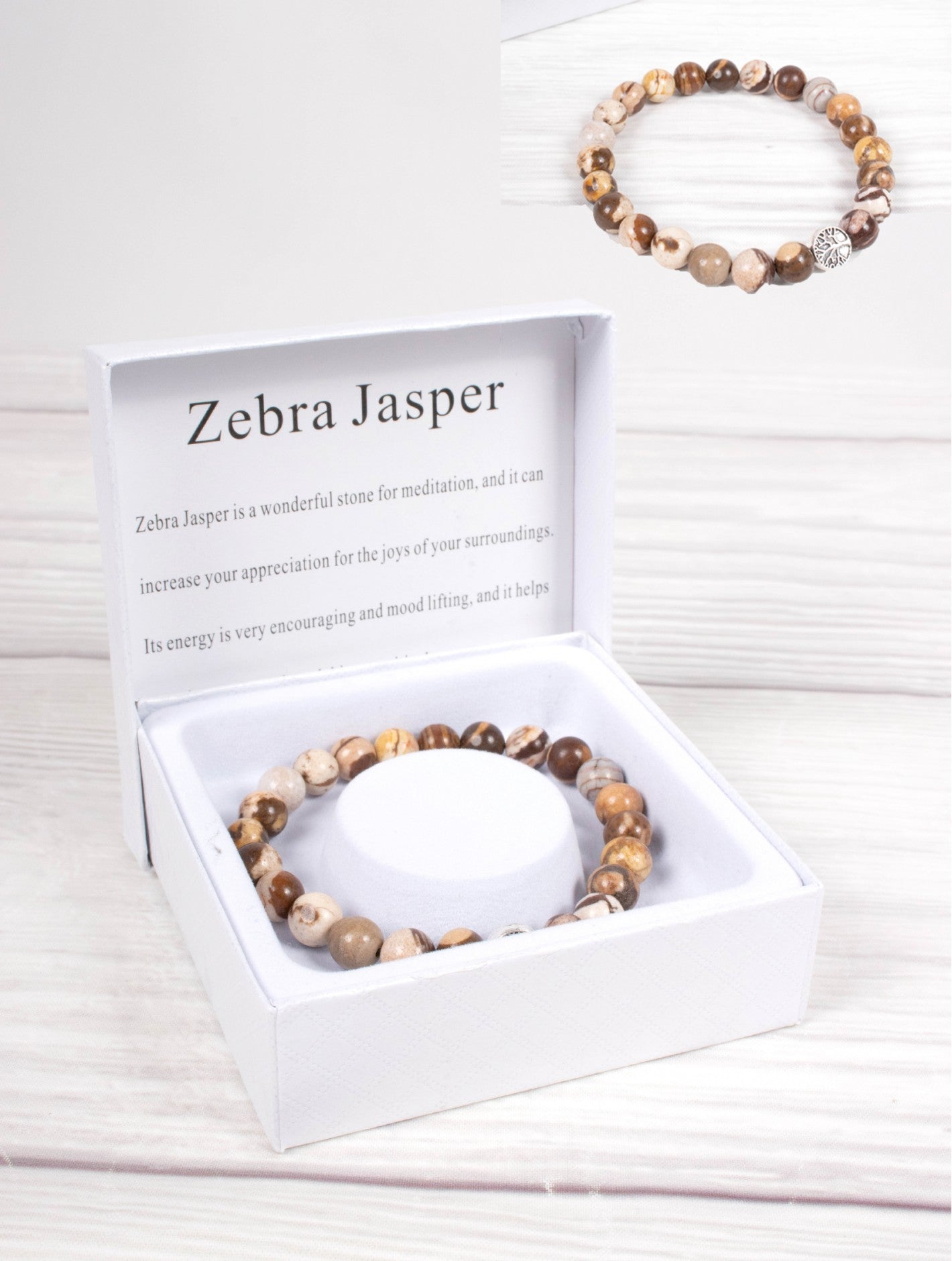 Blessings Bead Bracelet: Zebra Jasper