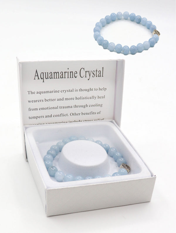 Blessings Bead Bracelet: Aquamarine Crystal