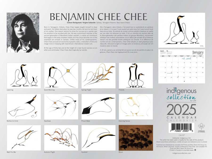 Indigenous Collection Calendar: Benjamin Chee Chee