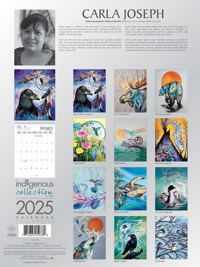 Indigenous Collection Calendar: Carla Joseph