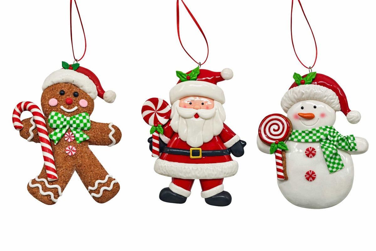Gingerbread, Santa or Snowman Ornament