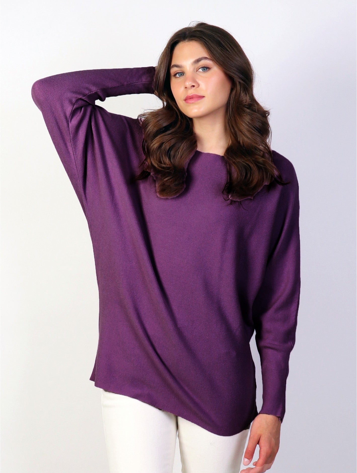 Long Bat-Sleeves Pullover