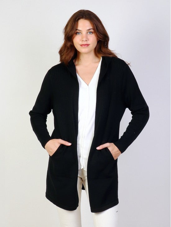 Cardigan with Drawstring Front