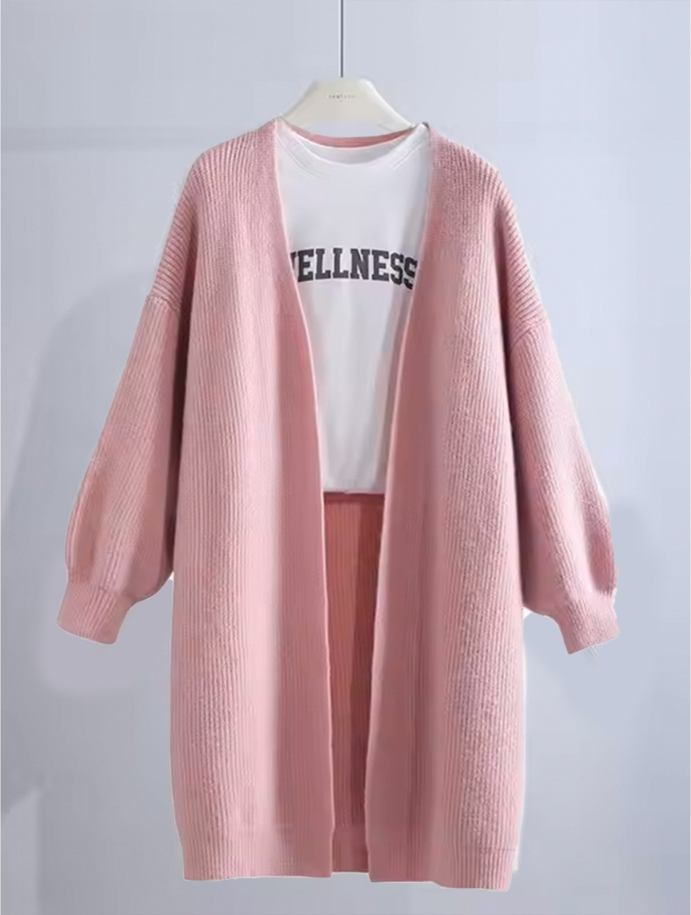 Solid Colour Knitted Cardigan