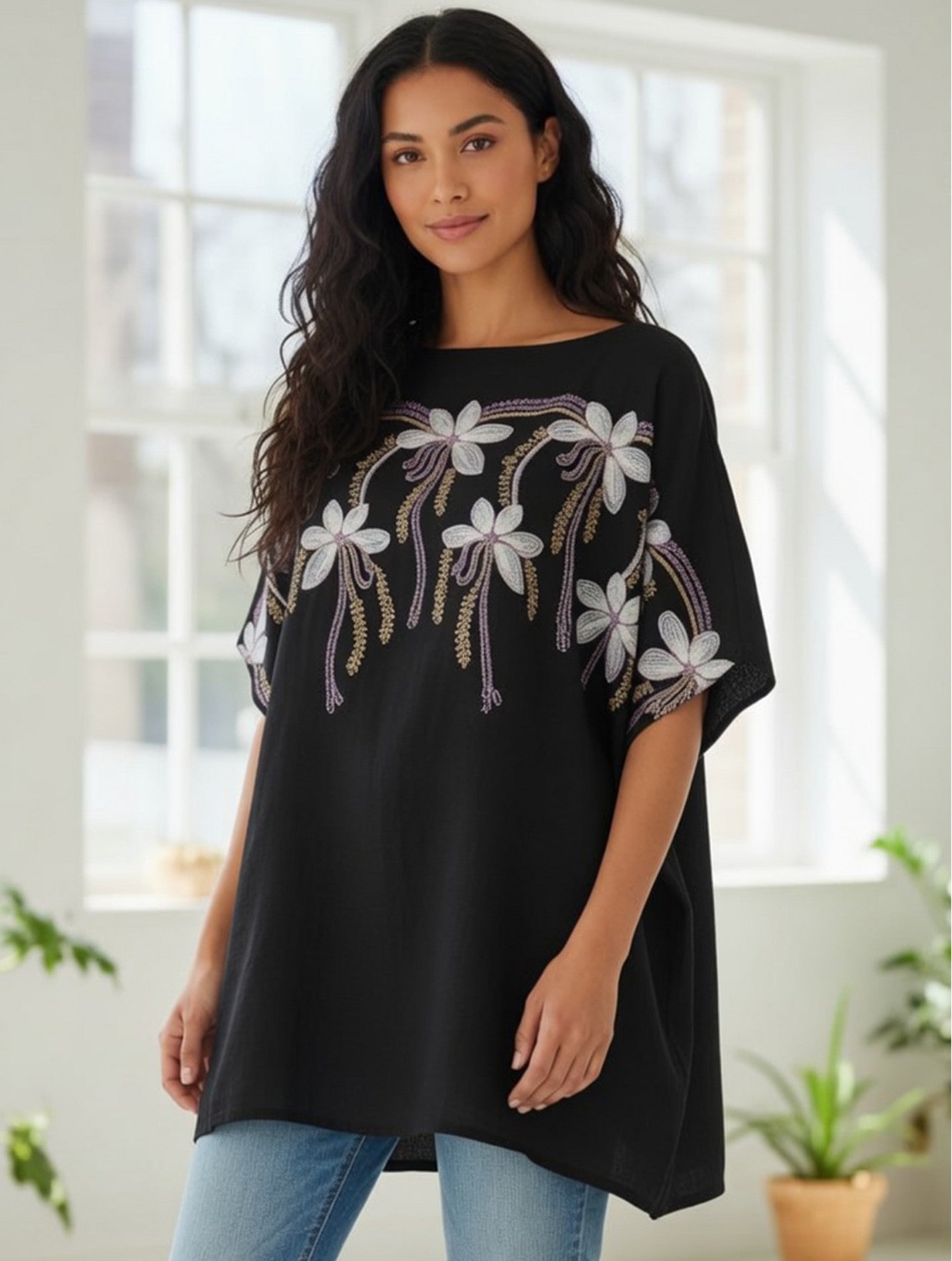 Floral Embroidery Top