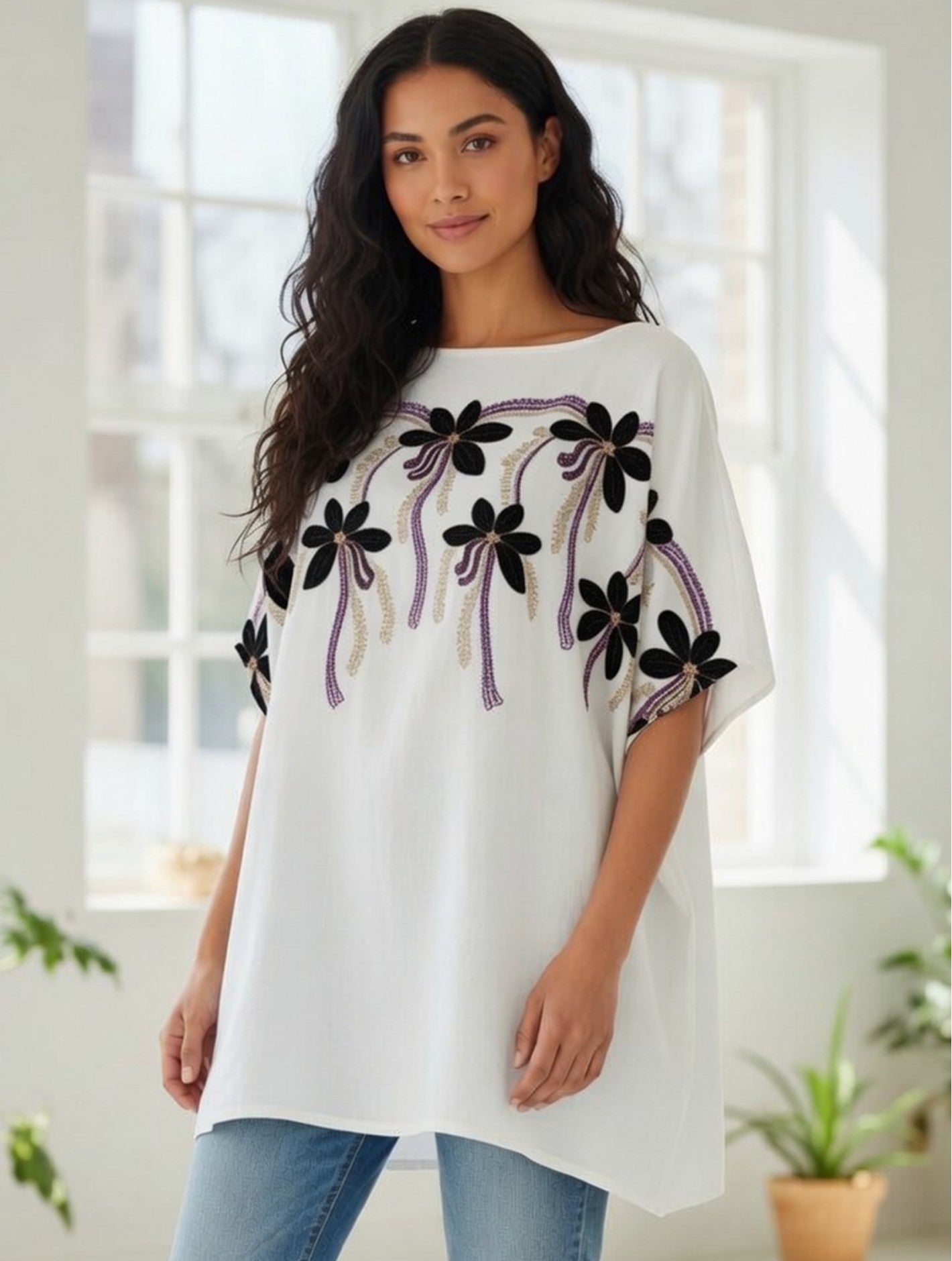 Floral Embroidery Top