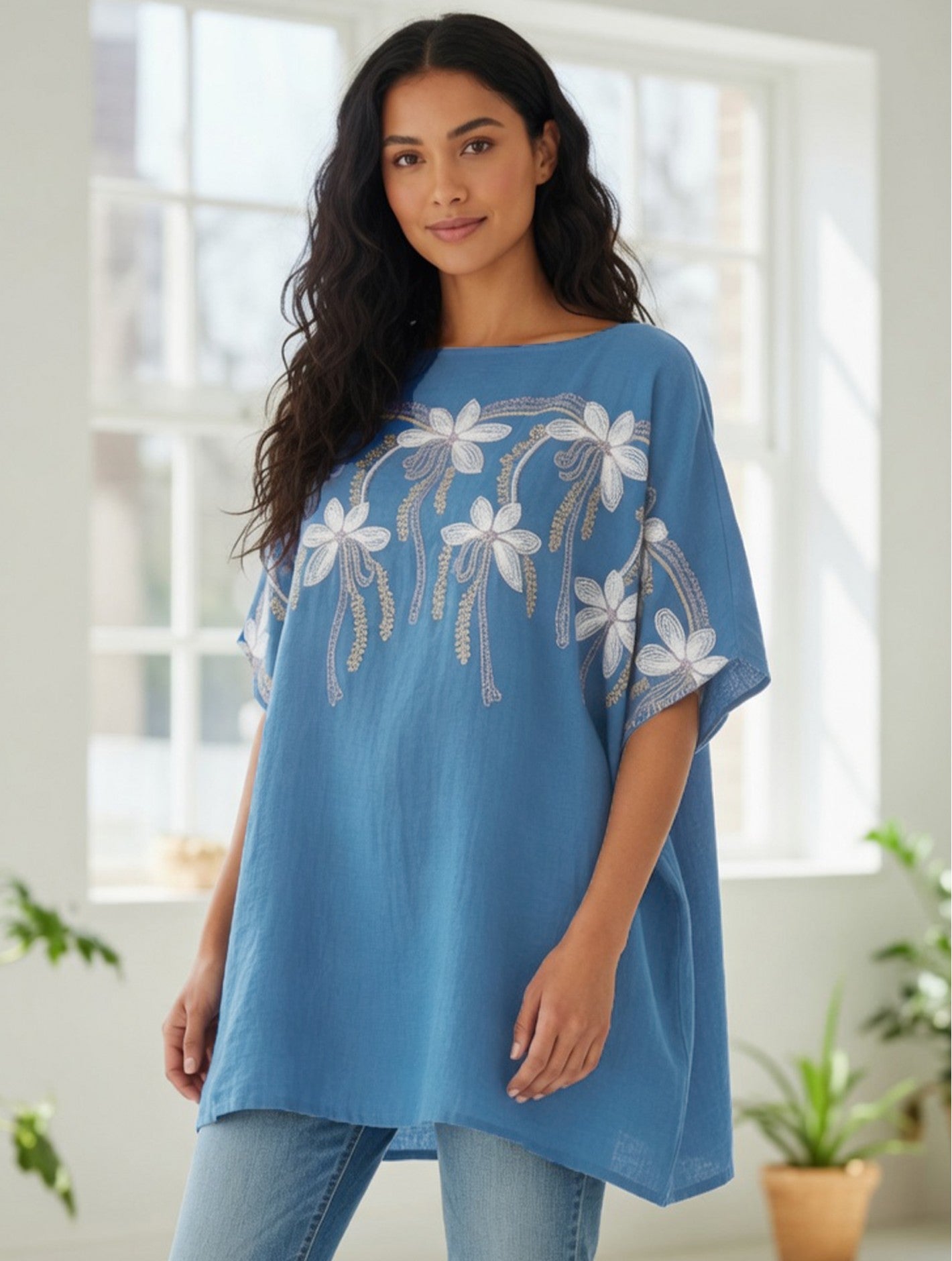 Floral Embroidery Top