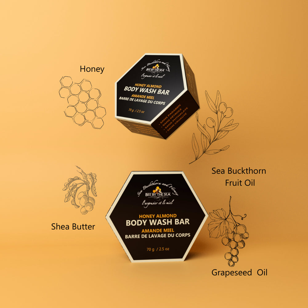 Bee by the Sea: Honey Almond Body Wash Bar