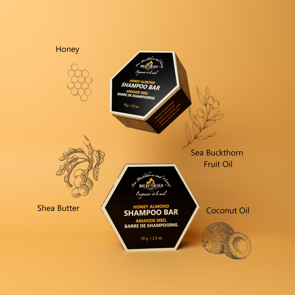 Bee by the Sea: Honey Almond Shampoo Bar