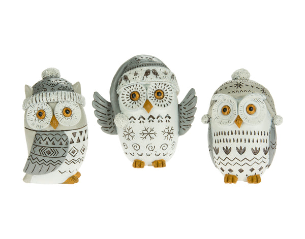 Grey & White Owl