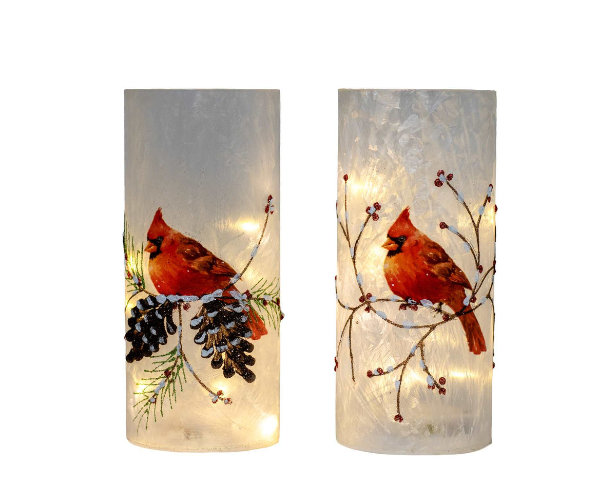 Frosted Glass Lamp-Cardinal
