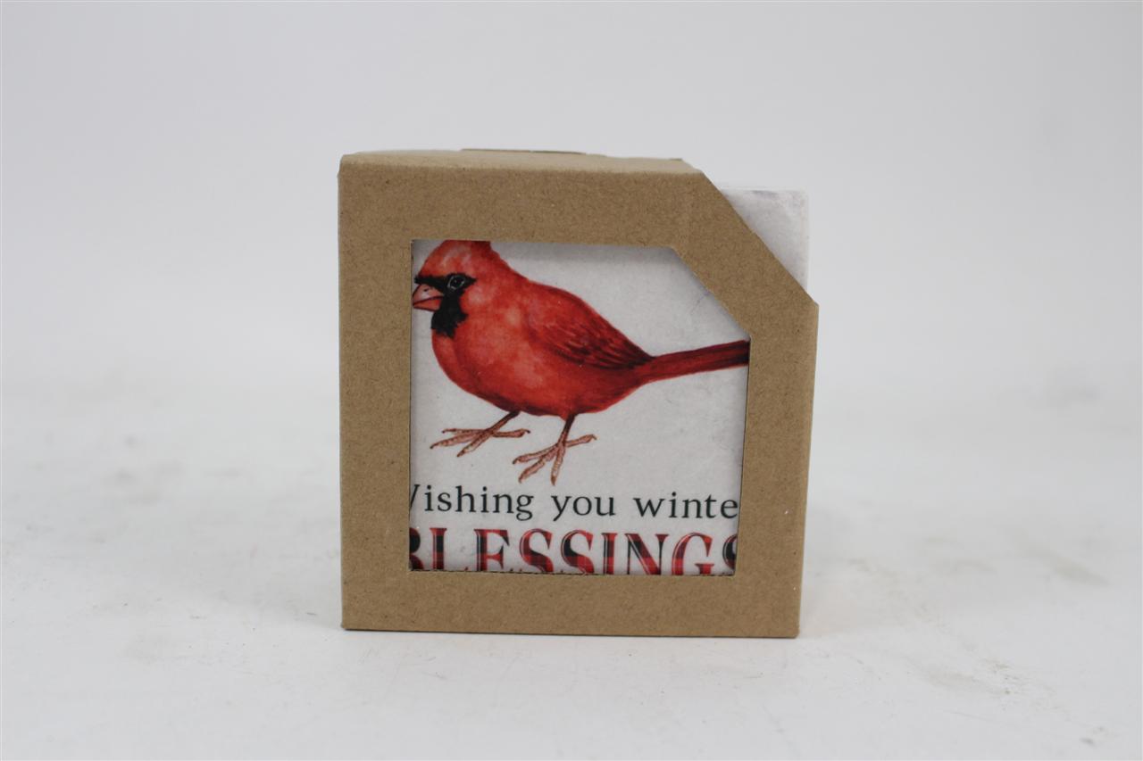 Christmas Cardinal Coasters