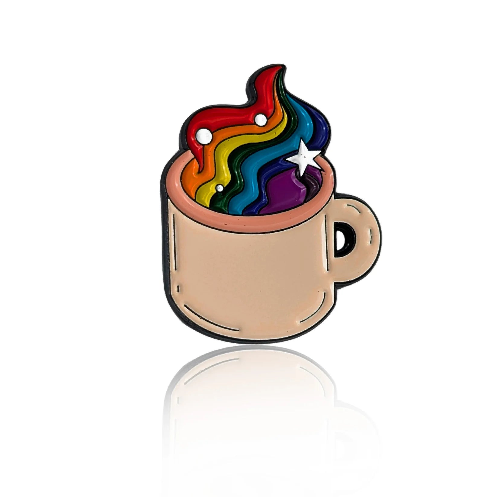 PinBox: Rainbow Latte Enamel Pin