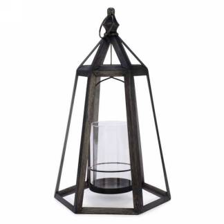 Small Metal Lantern with Glass