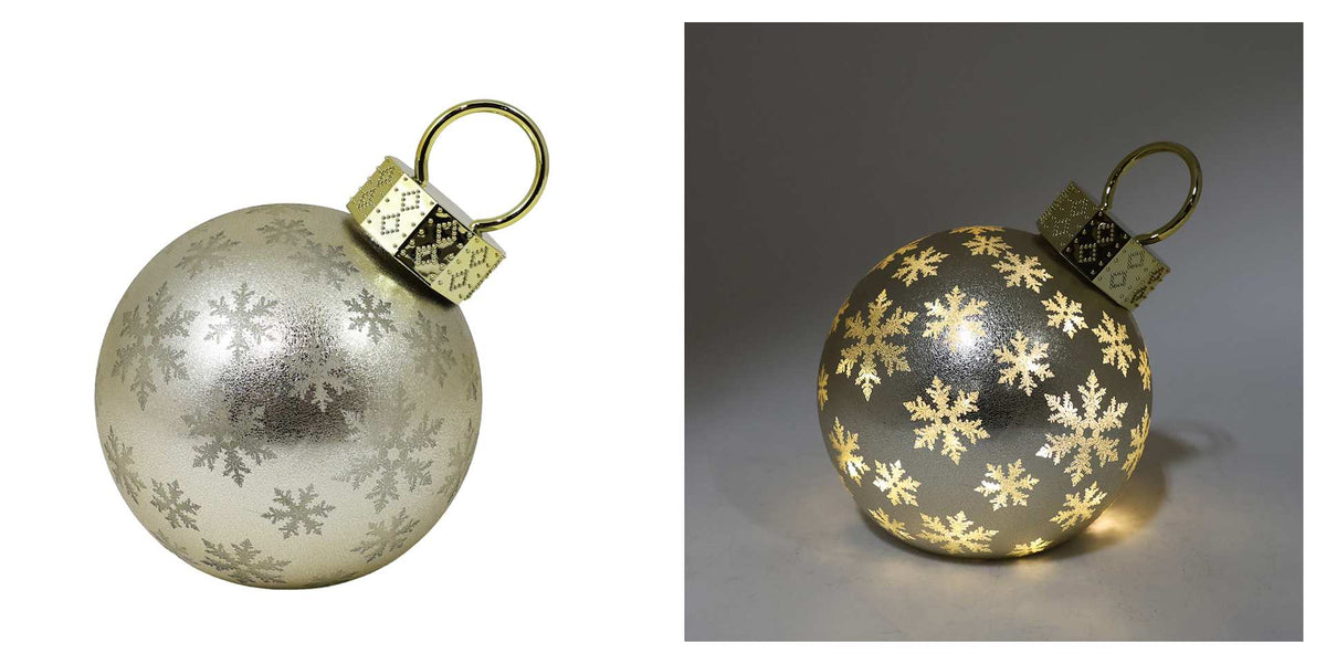 Battery-Operated Glass Ball Light — Warm Ambiance in Two Sizes
