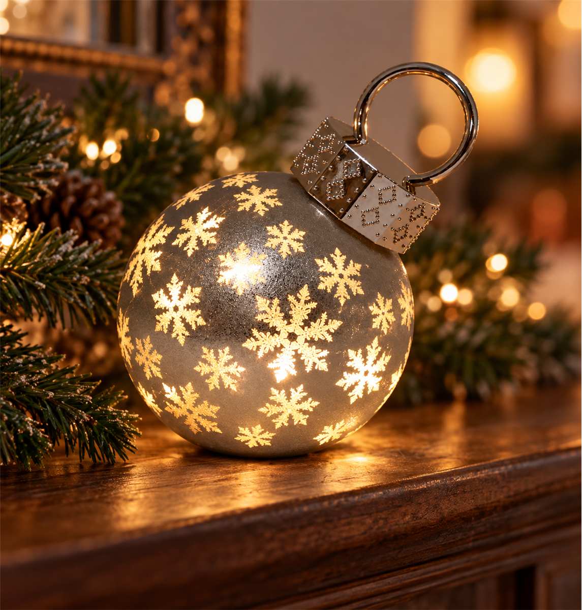 Battery-Operated Glass Ball Light — Warm Ambiance in Two Sizes
