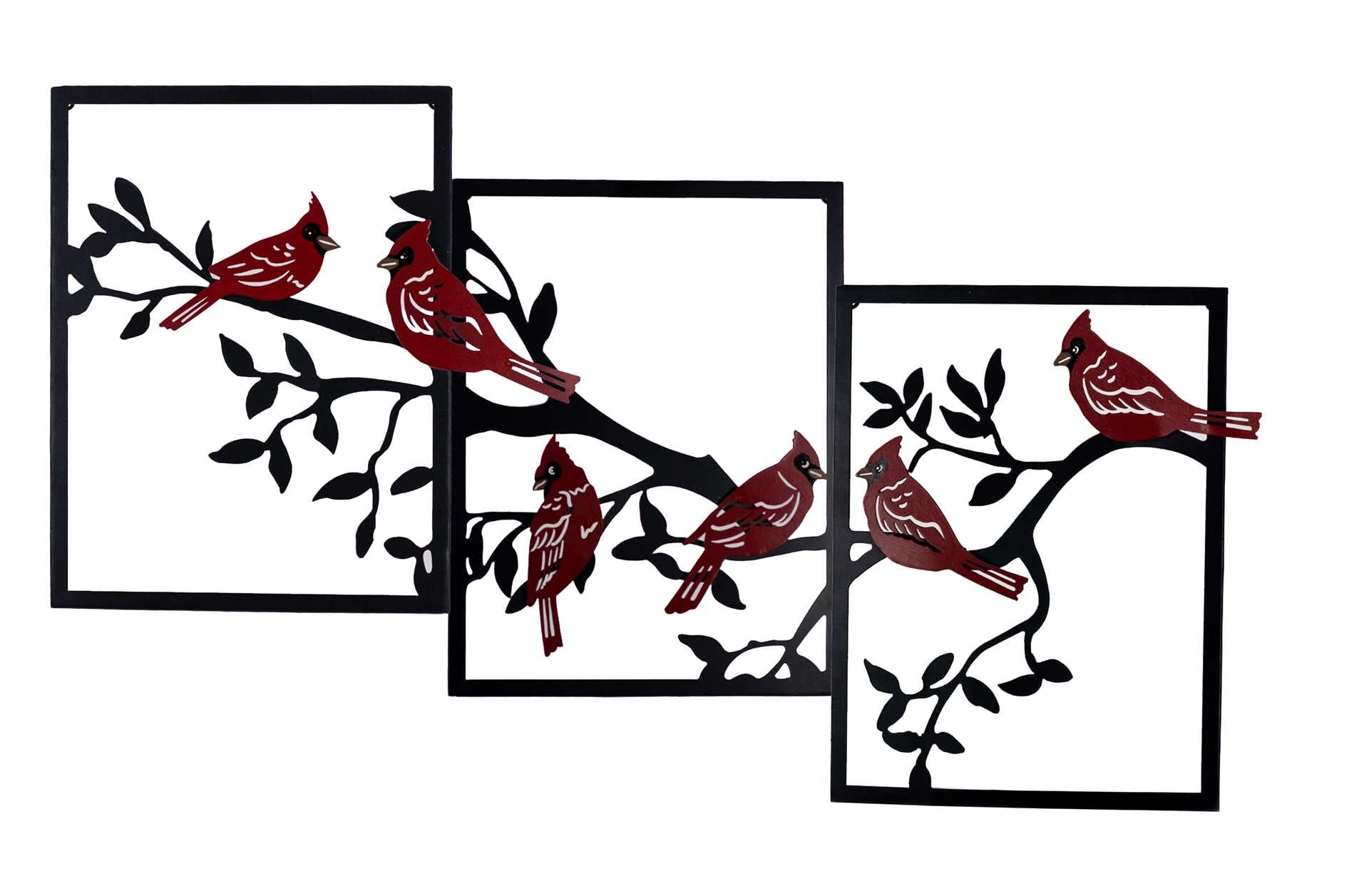Cardinal on Silhouette Branches Wall Art